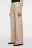 Брюки прямые костюмные с высокой посадкой - цвет бежевый - 2