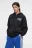 Толстовка oversize на молнии хлопковая с принтом - цвет черный - 6