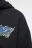 Толстовка oversize на молнии хлопковая с принтом - цвет черный - 4