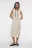 Платье-майка миди вязаное с разрезом на бедре - цвет бежевый - 1