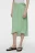 Юбка миди вискозная асимметричная с запахом и поясом - цвет зеленый - 2