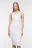 Платье-майка миди с широкими перекрещенными бретелями - цвет бежевый - 1