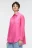 Блузка-рубашка oversize льняная классического кроя - цвет розовый - 3