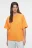 Футболка oversize хлопковая однотонная - цвет оранжевый - 2