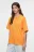 Футболка oversize хлопковая однотонная - цвет оранжевый - 3