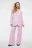 Пиджак oversize однобортный из вискозной ткани - цвет розовый - 4