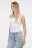 Топ-бандо облегающий с открытыми плечами - цвет белый - 2