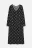 Платье миди с V-вырезом и разрезом на бедре - цвет черный - 8