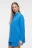 Блузка-рубашка oversize однотонная с мятым эффектом - цвет синий - 3