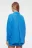 Блузка-рубашка oversize однотонная с мятым эффектом - цвет синий - 4
