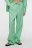 Брюки прямые хлопковые в пижамном стиле - цвет зеленый - 1
