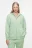 Толстовка oversize хлопковая на молнии с капюшоном - цвет зеленый - 1