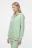 Толстовка oversize хлопковая на молнии с капюшоном - цвет зеленый - 2