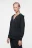 Толстовка oversize хлопковая на молнии с капюшоном - цвет черный - 3