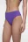 Трусики-слипы купальные однотонные с высокой посадкой - цвет фиолетовый - 1