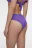 Трусики-слипы купальные однотонные с высокой посадкой - цвет фиолетовый - 2