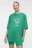 Футболка oversize спортивная сетчатая с принтом - цвет зеленый - 2
