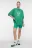 Футболка oversize спортивная сетчатая с принтом - цвет зеленый - 5