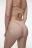 Трусики-стринги гладкие бесшовные с высокой посадкой - цвет бежевый - 2