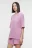 Футболка oversize домашняя однотонная тонкой вязки - цвет розовый - 3