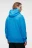 Толстовка oversize хлопковая с капюшоном и принтом - цвет голубой - 4