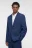 Пиджак slim fit однобортный из костюмной ткани - цвет синий - 2