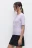 Джемпер вискозный облегающий с короткими рукавами - цвет сиреневый - 2