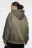 Куртка-бомбер oversize с трикотажным капюшоном - цвет зеленый - 4