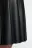 Юбка-трапеция мини плиссированная из искусственной кожи - цвет черный - 6