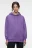 Толстовка oversize флисовая утепленная с капюшоном - цвет фиолетовый - 1