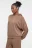 Толстовка oversize трикотажная с капюшоном - цвет коричневый - 3
