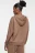 Толстовка oversize трикотажная с капюшоном - цвет коричневый - 4