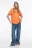 Футболка oversize хлопковая однотонная - цвет оранжевый - 4