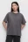 Футболка oversize хлопковая однотонная - цвет серый - 1