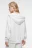 Худи oversize хлопковая на молнии с капюшоном - цвет белый - 3