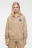 Худи oversize хлопковая на молнии с капюшоном - цвет бежевый - 3