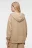 Худи oversize хлопковая на молнии с капюшоном - цвет бежевый - 5