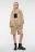 Худи oversize хлопковая на молнии с капюшоном - цвет бежевый - 1