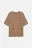 Футболка oversize хлопковая с принтом-вышивкой - цвет коричневый - 7