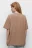 Футболка oversize хлопковая с принтом-вышивкой - цвет коричневый - 3