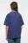 Футболка oversize хлопковая однотонная - цвет синий - 3