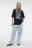 Футболка oversize хлопковая с принтом-надписью - цвет мультиколор - 1