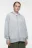 Худи oversize из футера на молнии с капюшоном - цвет серый - 2