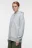 Худи oversize из футера на молнии с капюшоном - цвет серый - 3