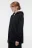 Худи oversize из футера на молнии с капюшоном - цвет черный - 2