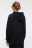 Худи oversize из футера на молнии с капюшоном - цвет черный - 3