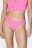 Трусики-стринги сетчатые со сборкой спереди - цвет розовый - 3