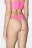 Трусики-стринги сетчатые со сборкой спереди - цвет розовый - 4