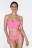 Трусики-стринги сетчатые со сборкой спереди - цвет розовый - 5