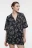 Блузка oversize домашняя сатиновая с коротким рукавом - цвет мультиколор - 1